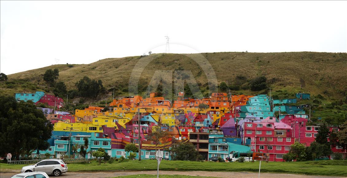 Bogota’daki grafitili mahalle, sakinlerinin gururu oldu