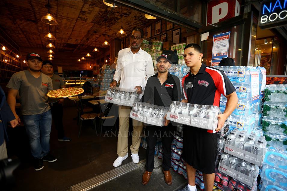 Turkish pizza restaurant-chain owner supports Puerto rican victims of Hurricane