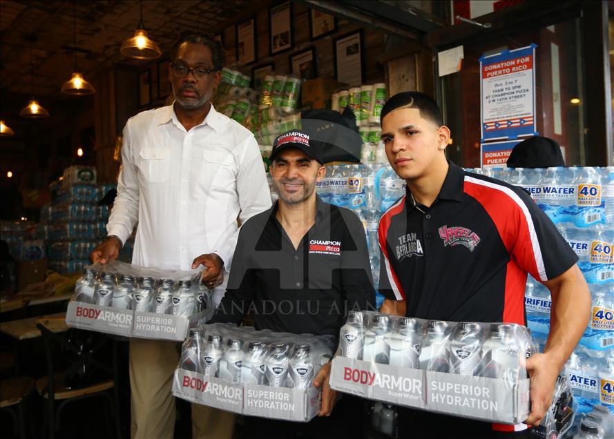 Turkish pizza restaurant-chain owner supports Puerto rican victims of Hurricane