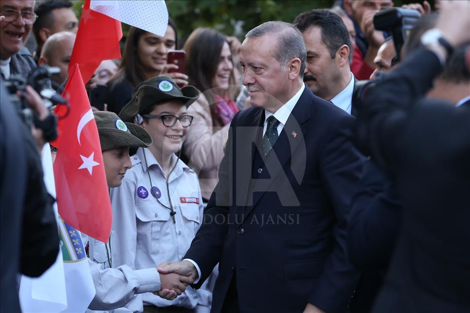 Turkish President Erdogan warmly welcomed in Novi Pazar