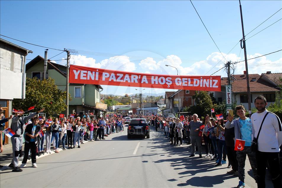 Turkish President Erdogan warmly welcomed in Novi Pazar