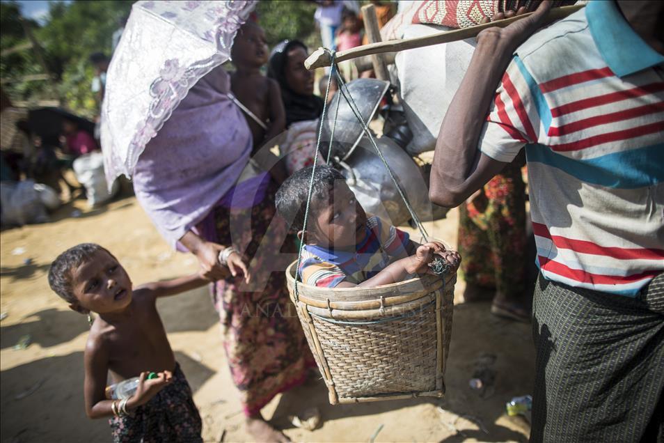 Rohingya people fled from oppression in Myanmar