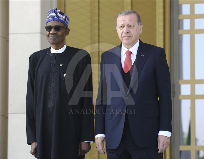 استقبال رسمی اردوغان از رئیس‌ جمهور نیجریه در آنکارا