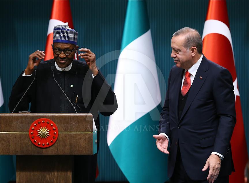 نشست مشترک خبری روسای جمهور ترکیه و نیجریه
