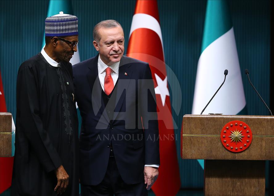 نشست مشترک خبری روسای جمهور ترکیه و نیجریه
