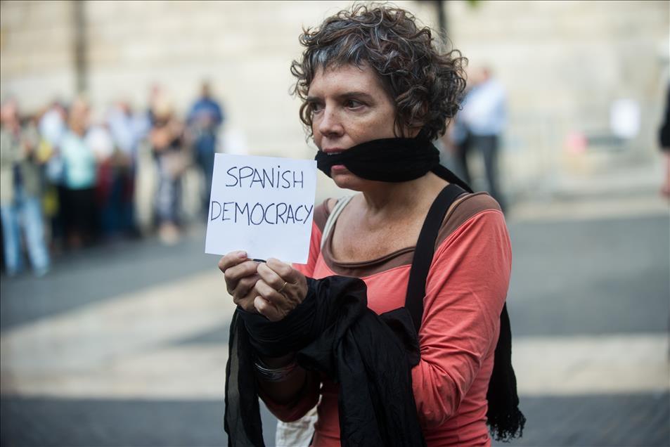 Katalonya genelinde protestolar
