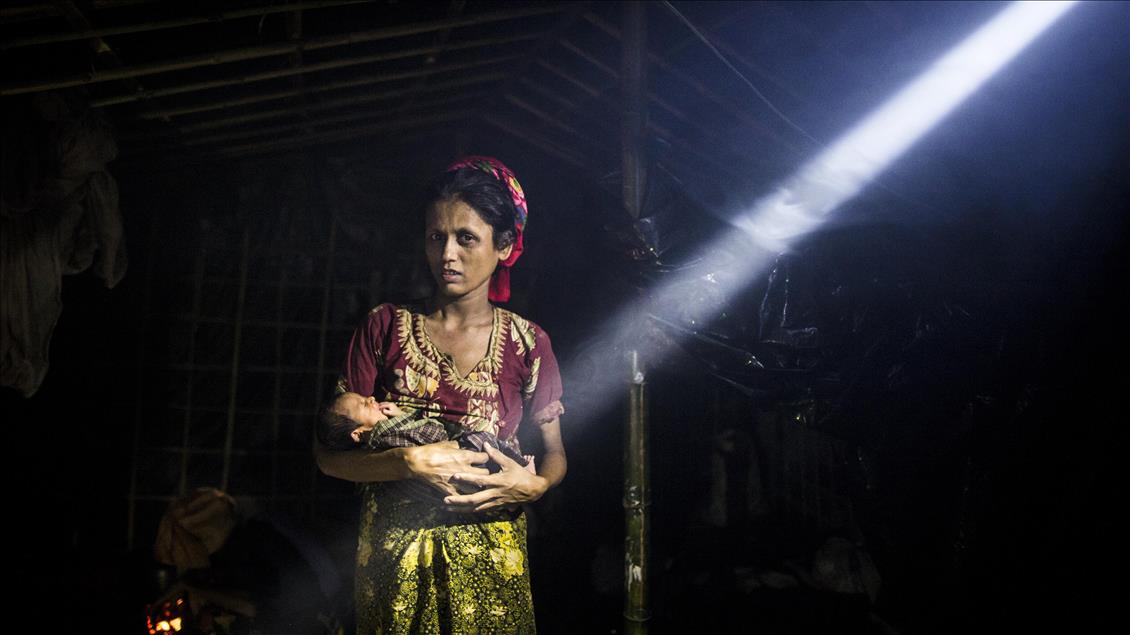 Rohingya women fled from oppression in Myanmar
