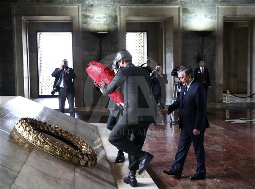 President of Uzbekistan Shavkat Mirziyoyev in Ankara