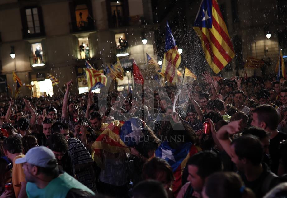Katalonya'da bağımsızlık yanlıları sokaklarda