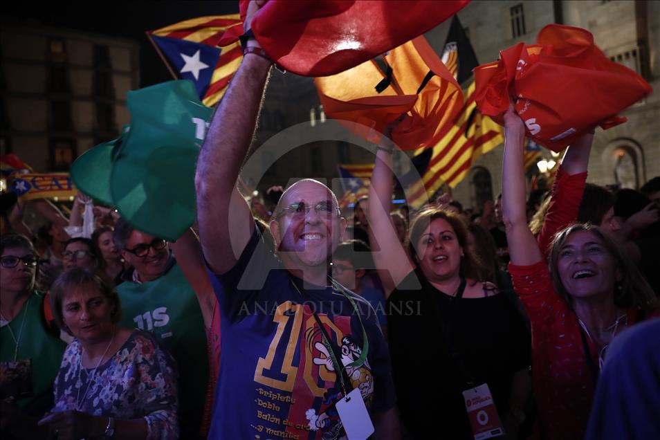Katalonya'da bağımsızlık yanlıları sokaklarda