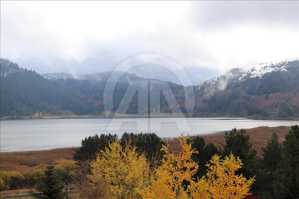 Bolu'da kar yağışı