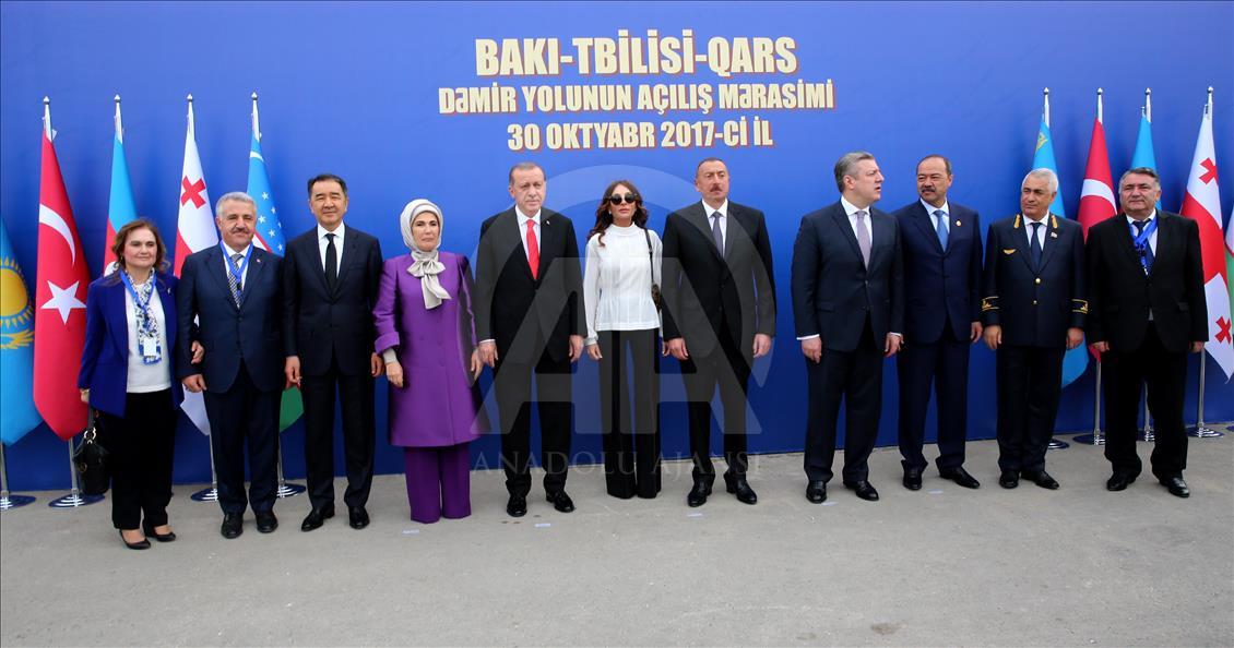 Bakü-Tiflis-Kars Demiryolu Hattı açılış töreni
