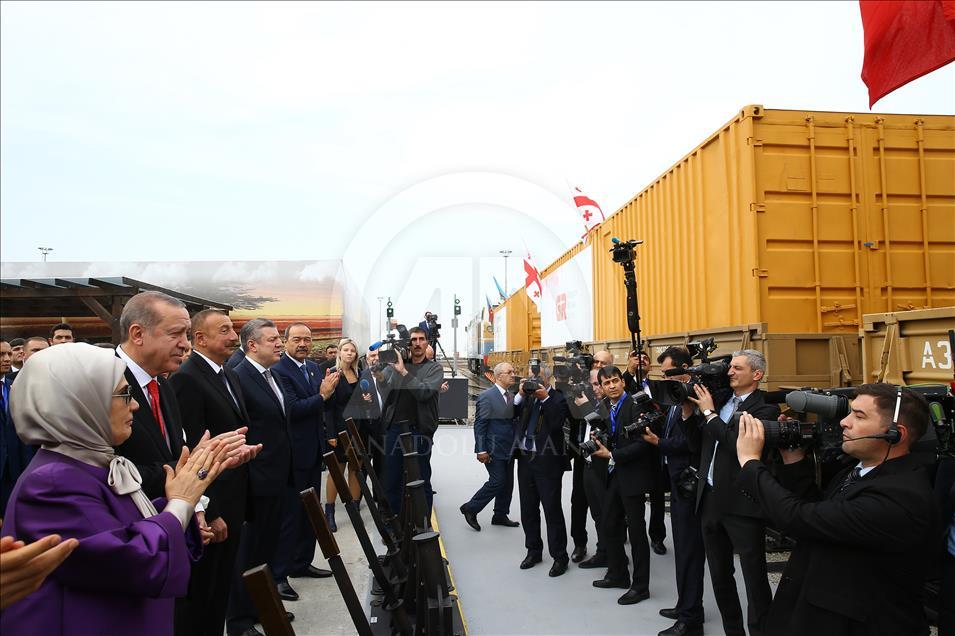 Bakü-Tiflis-Kars Demiryolu Hattı açılış töreni