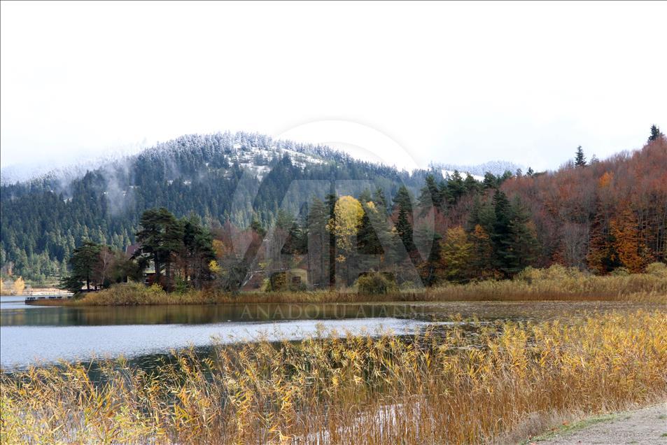 Bolu'da kar yağışı