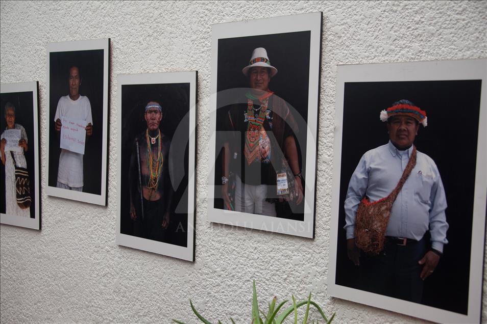 Colombian indigenous event Minga held in Bogota