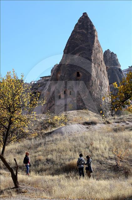 Sarının tonları Kapadokya'yı sardı