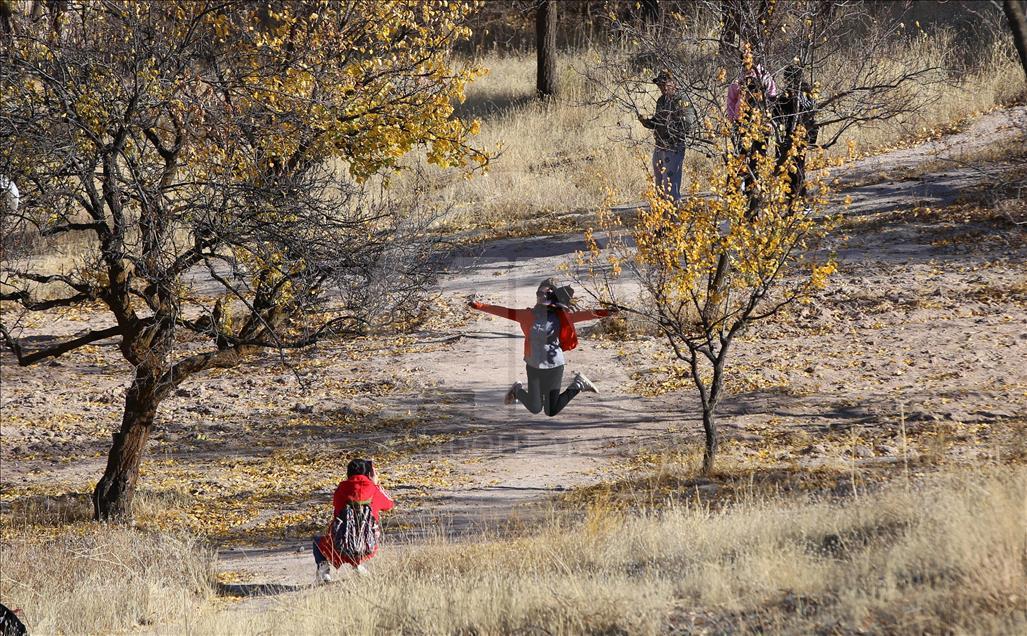 Sarının tonları Kapadokya'yı sardı