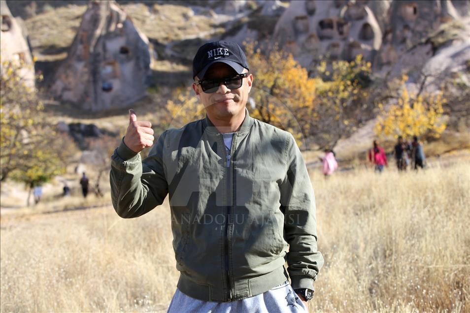 Sarının tonları Kapadokya'yı sardı