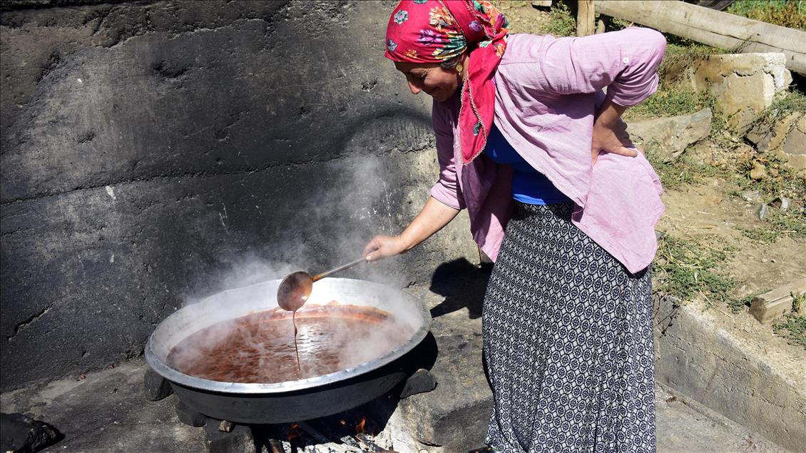 C vitamini deposu kuşburnu kış sofraları için hazırlanıyor