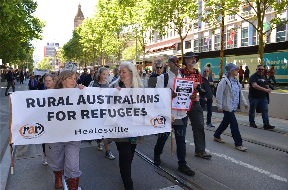 Protest against Australian government in Melbourne