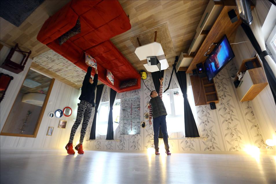 'Upside down' house in Turkish capital dazzles visitors