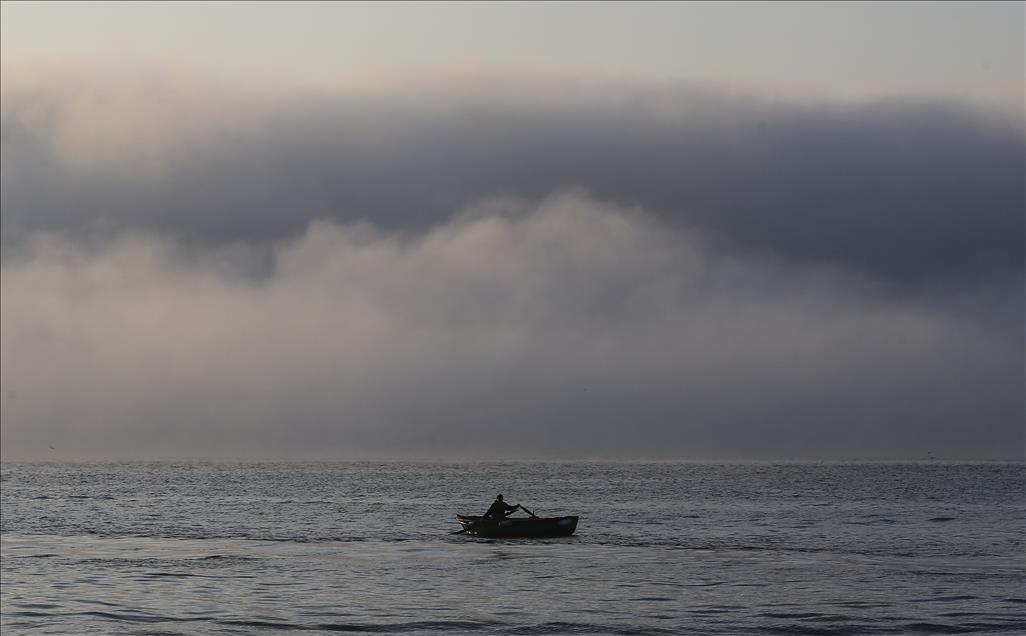 Heavy mist in Istanbul