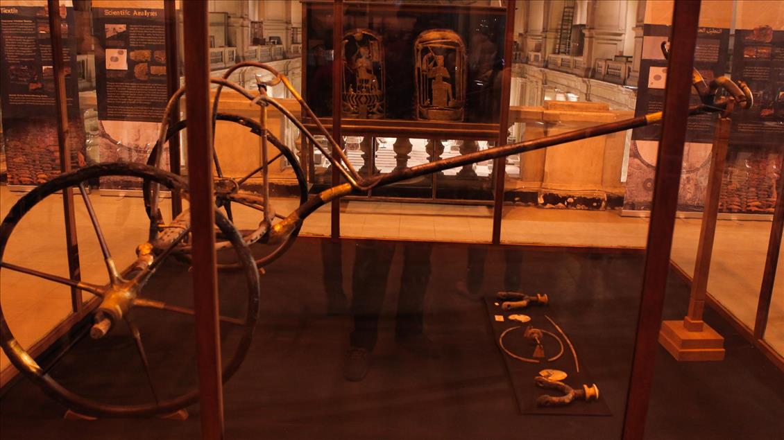 Tutankhamun's golden artefacts on display in Cairo