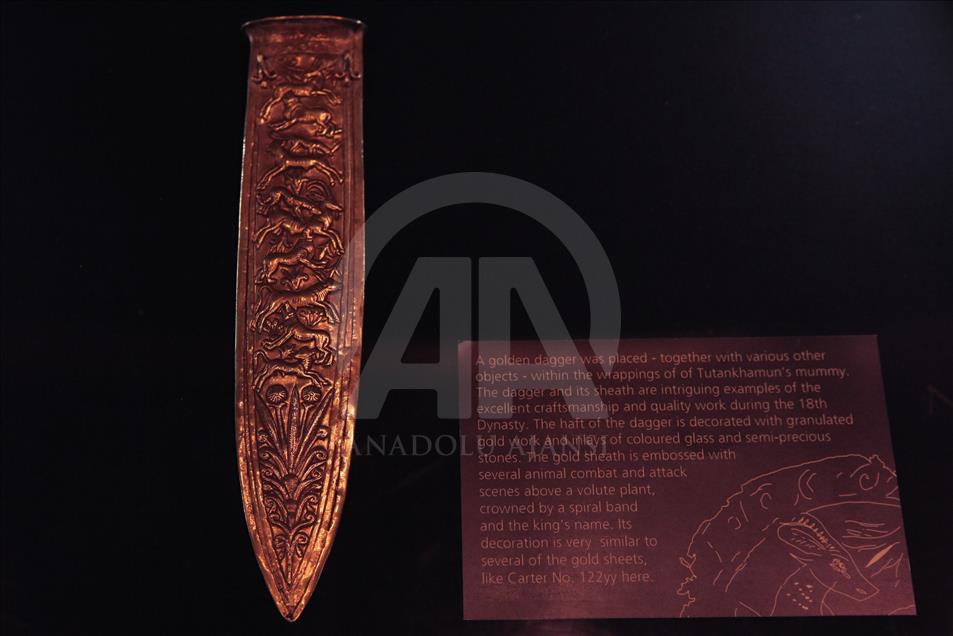 Tutankhamun's golden artefacts on display in Cairo