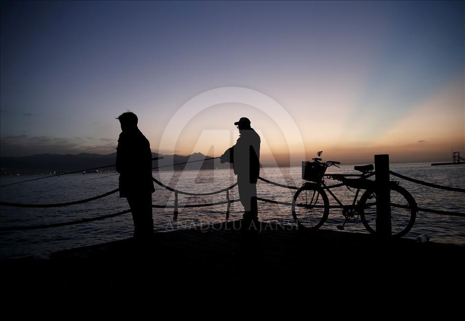 Evening views attract people in Turkey's Izmir