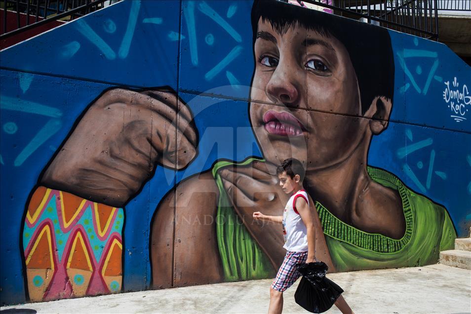Kolumbi, grafitet murale në Medellin, pasqyrim i shpresës dhe ëndrrave