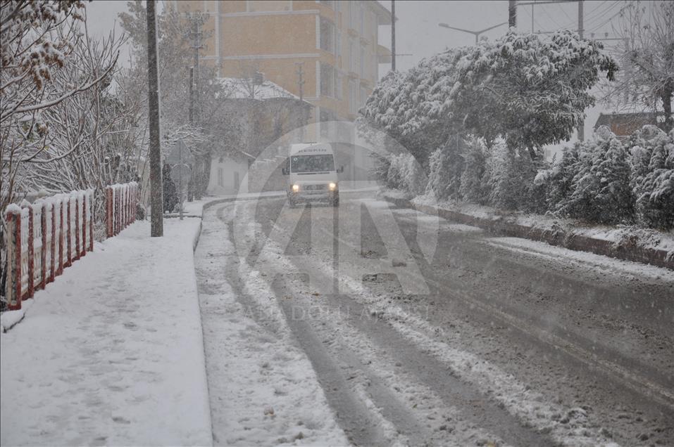 Kırıkkale'de kar yağışı