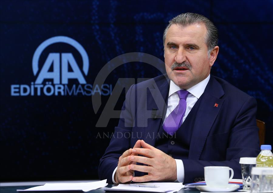 Gençlik ve Spor Bakanı Osman Aşkın Bak, AA Editör Masası’nda