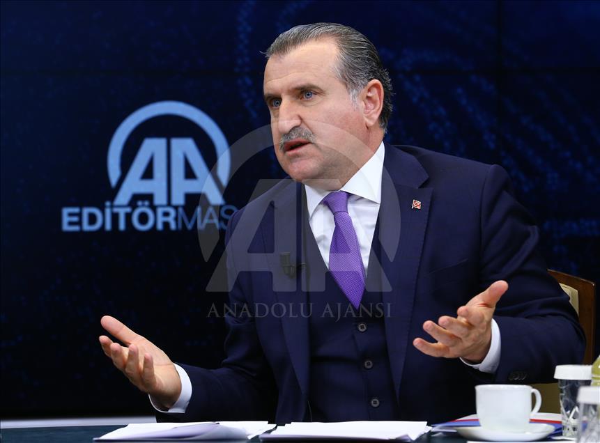Gençlik ve Spor Bakanı Osman Aşkın Bak, AA Editör Masası’nda