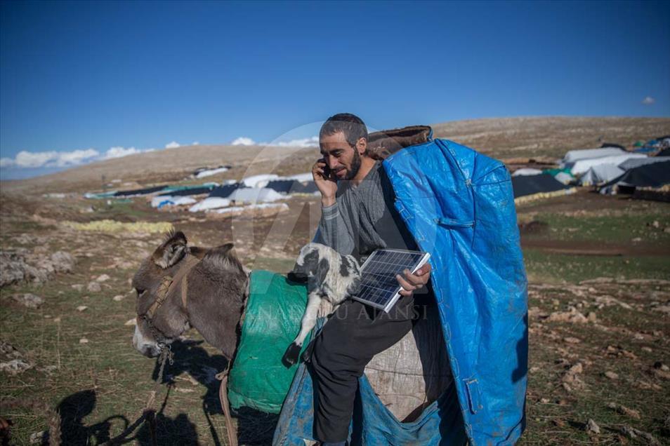 Pueblo nómada se prepara para el invierno en Sanliurfa, Turquía