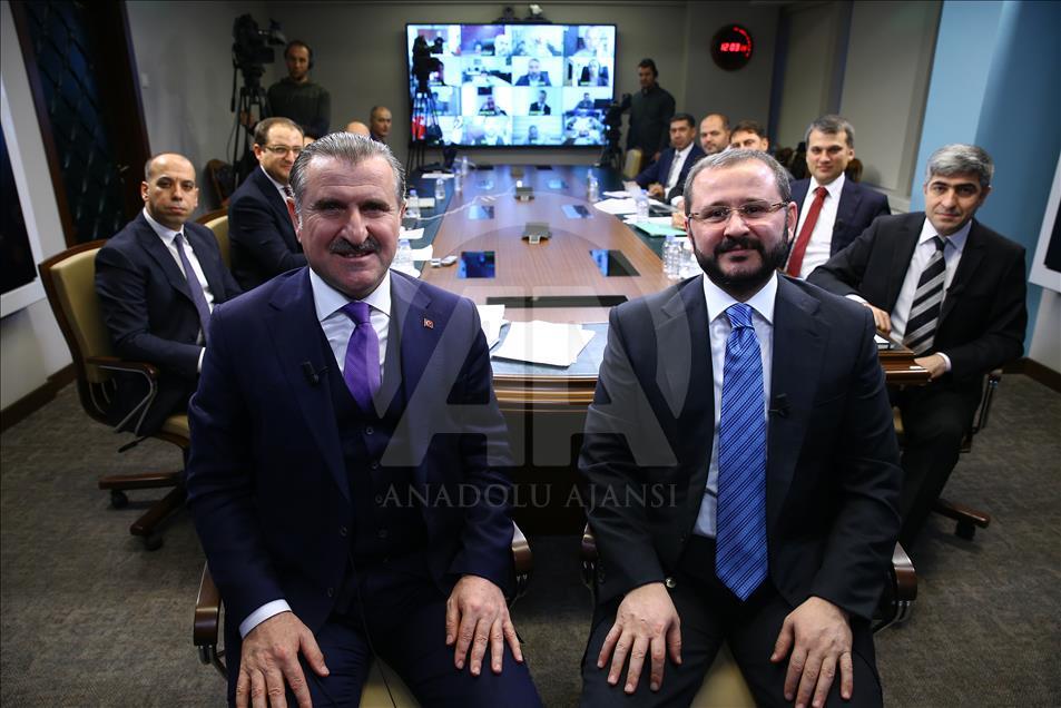 Gençlik ve Spor Bakanı Osman Aşkın Bak, AA Editör Masası’nda