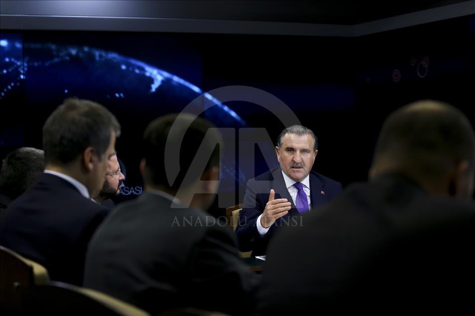 Gençlik ve Spor Bakanı Osman Aşkın Bak, AA Editör Masası’nda
