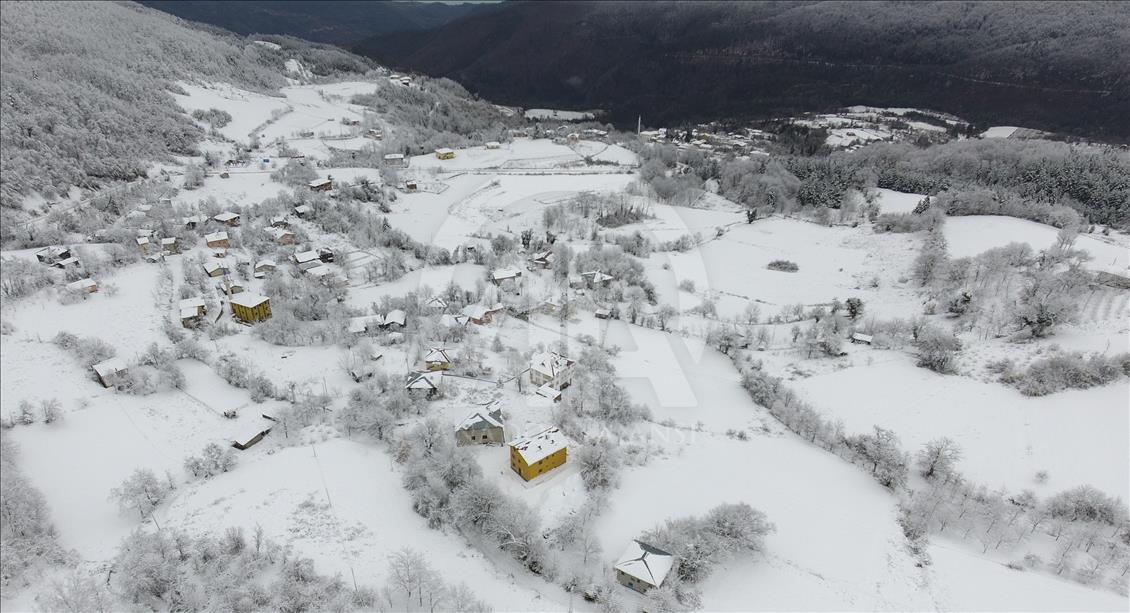 Snowfall in Turkey's Kastamonu province