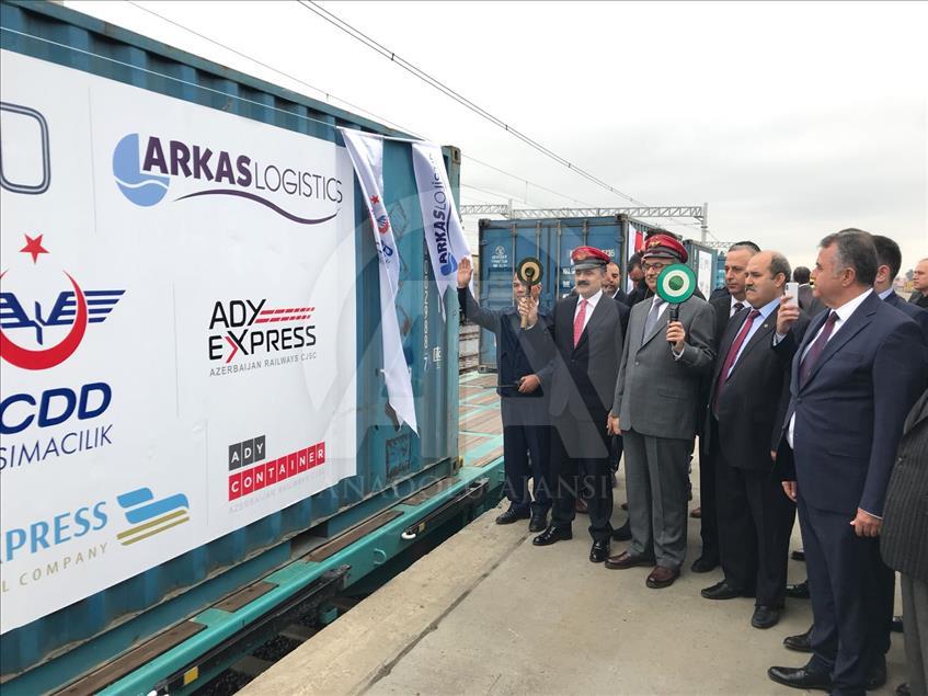 Bakü-Tiflis-Kars Demiryolu'nda Mersin'den ilk tren yola çıktı