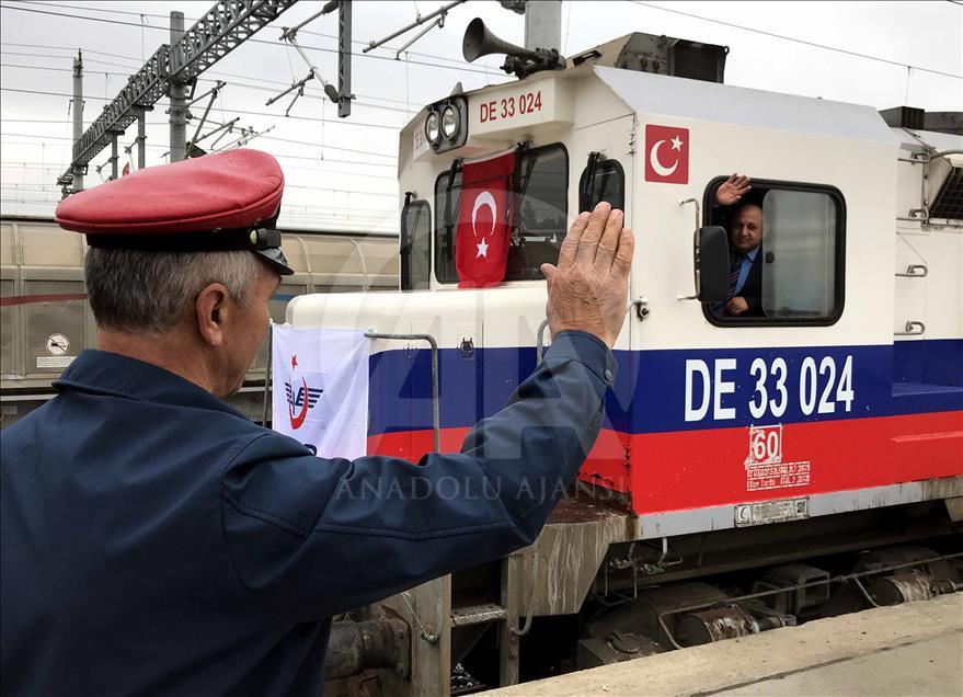 Bakü-Tiflis-Kars Demiryolu'nda Mersin'den ilk tren yola çıktı