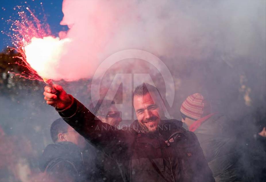Protesta de taxistas en Madrid