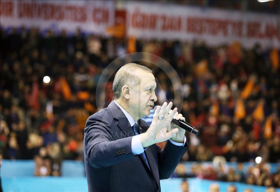 Cumhurbaşkanı ve AK Parti Genel Başkanı Erdoğan Iğdır'da