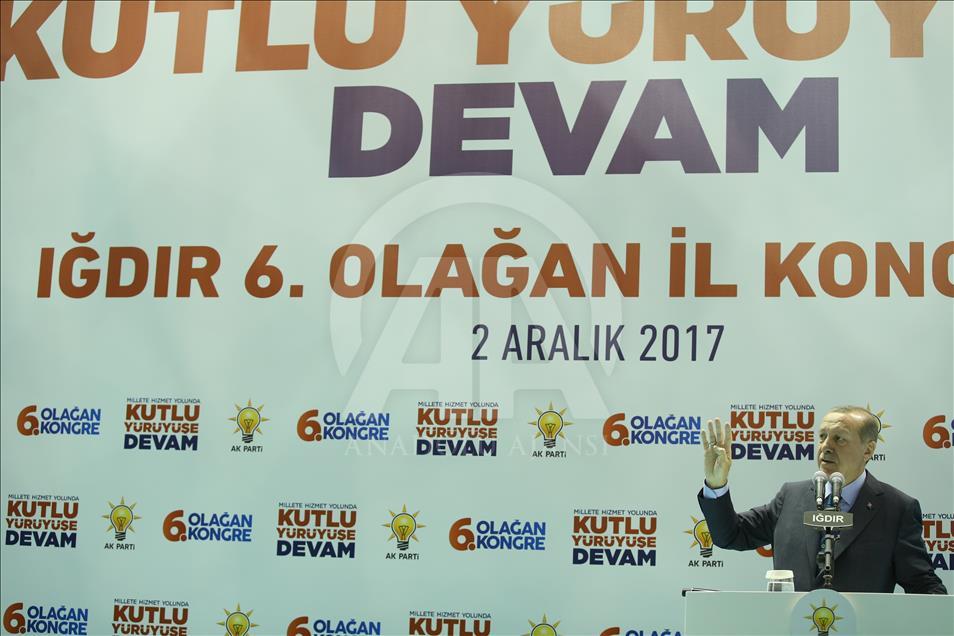 Cumhurbaşkanı ve AK Parti Genel Başkanı Erdoğan Iğdır'da