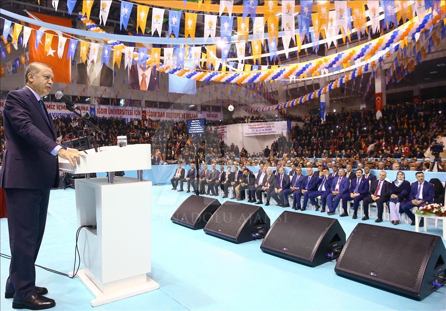 Cumhurbaşkanı ve AK Parti Genel Başkanı Erdoğan Iğdır'da
