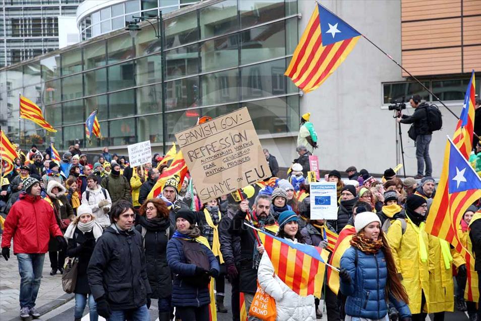 Independentismo catalán se manifiesta en Bruselas, Bélgica