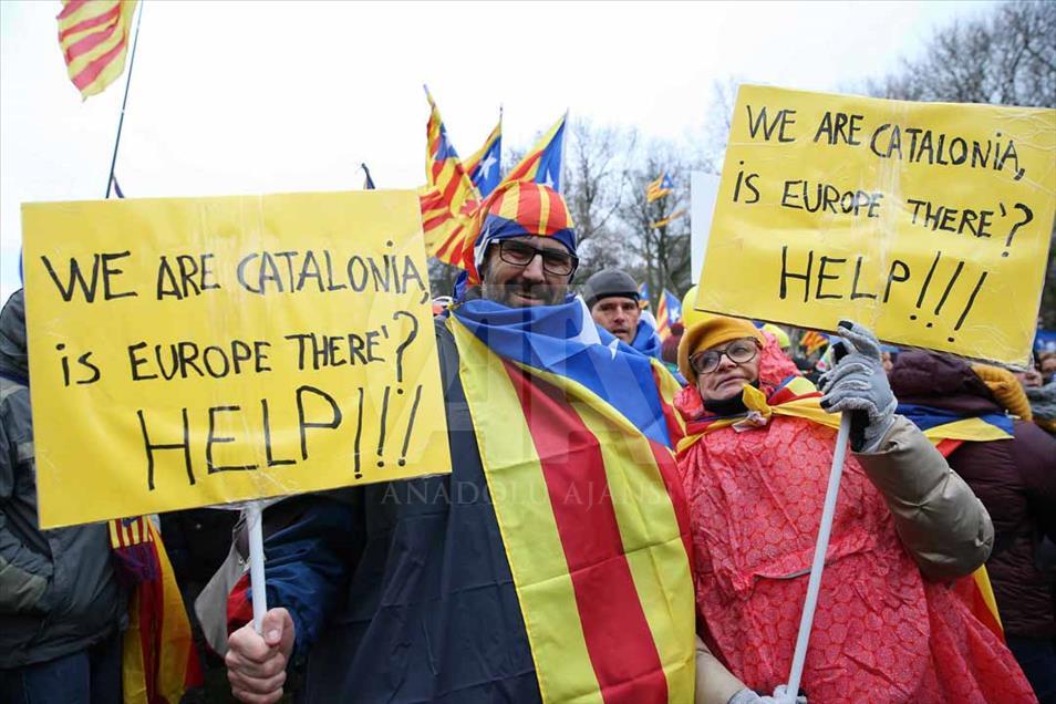 Independentismo catalán se manifiesta en Bruselas, Bélgica