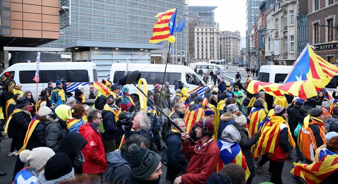 Independentismo catalán se manifiesta en Bruselas, Bélgica