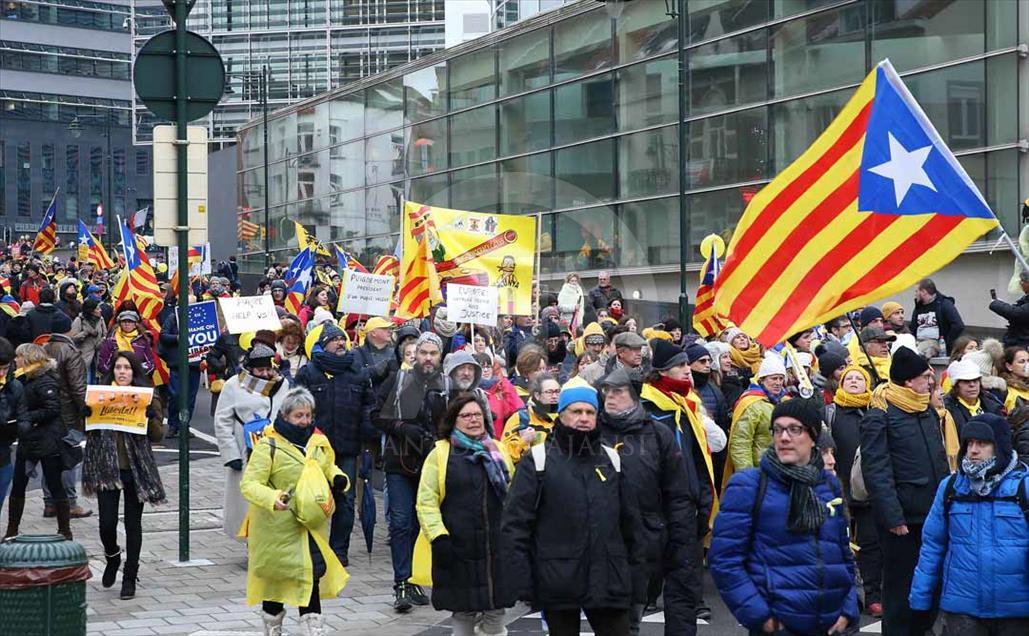 Independentismo catalán se manifiesta en Bruselas, Bélgica