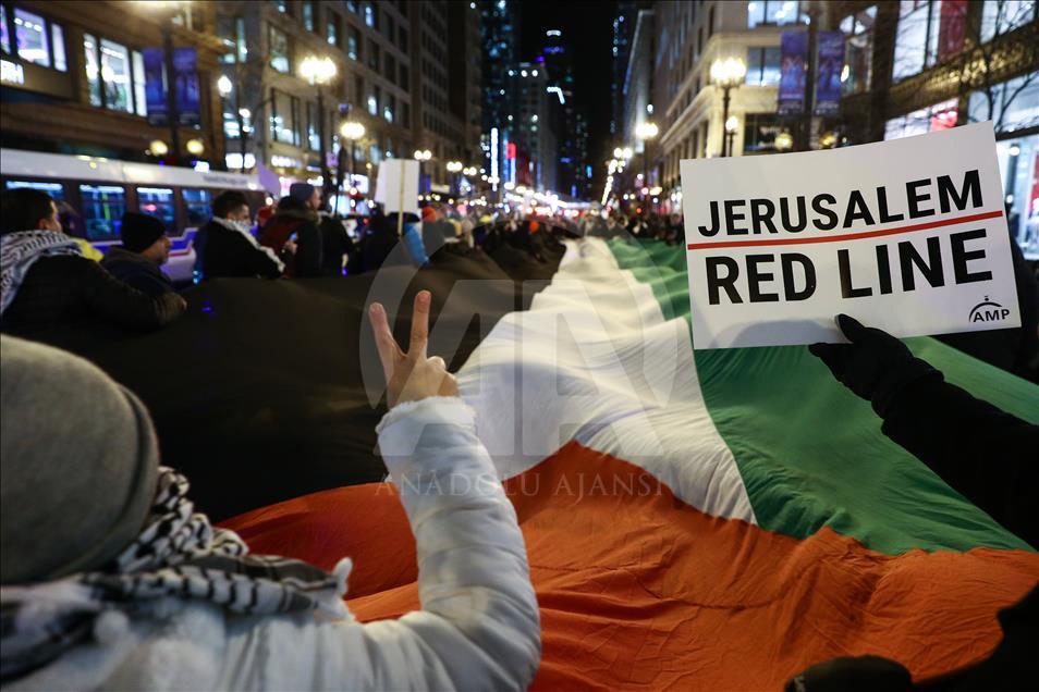 Chicago, protesta kundër vendimit të Trumpit për Jerusalemin