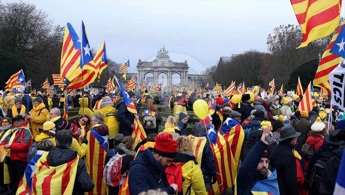 Independentismo catalán se manifiesta en Bruselas, Bélgica