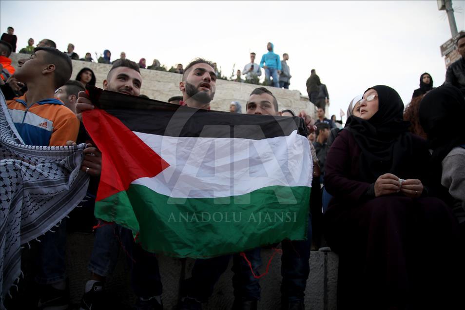 تظاهرات فلسطینیان علیه تصمیم ترامپ در مورد قدس
